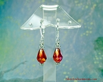 Dangling Red Crystal Earrings