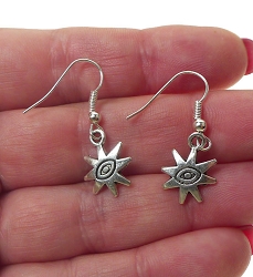 Sun Earrings with Evil Eye Ward