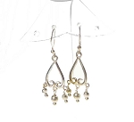 Sterling Silver Classic Chandelier Earrings, Minimalist Classy Earrings with Silver Ball Dangles