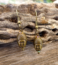 Buddha Earrings with Crystals