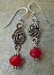 My Love is Like a Red, Red Rose Earrings