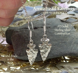 Sterling Silver Arrowhead Earrings