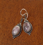 Lepidolite Earrings, Bohemian Gemstone Earrings