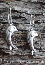 Sterling Silver Playful Dolphin Earrings