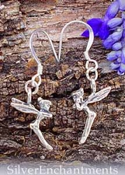 Sterling Silver Tinkerbell Fairy Earrings