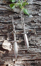 Sterling Silver Athame Earrings
