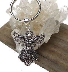 Silver Angel Key Ring