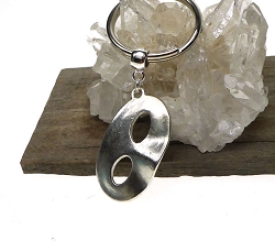 Silver Mask Key Ring