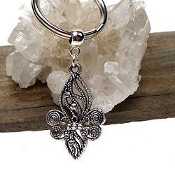 Silver Fleur Key Ring