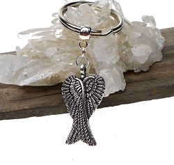 Silver Angel Wings Key Ring