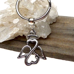 Silver Angel Key Ring
