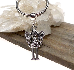 Silver Love Fairy Key Ring