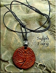 Leather Necklace - Fairy - Air Elemental