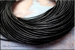 Black Cowhide Leather Cord, 1.5mm