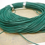 Emerald Green 1mm Round Natural Leather Cord