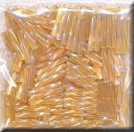 Bugle Beads, Light Gold Topaz AB, 12mm, Miyuki