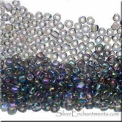 Miyuki Labradorite Grey AB Triangle Seed Beads Size 10/0