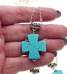 Turquoise Cross Necklace