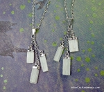 Triple Selenite Pendant Necklace