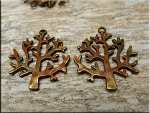 Bronze Tree Pendant - Copper Rust Patina
