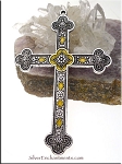 Ornate Large Cross Pendant with Patina