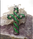 Fancy Cross Pendant with Patina