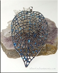 Large Lacy Leaf Pendant with Patina