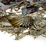 Angel Wing Bracelet Connector with Patina