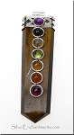 Tiger Eye Gemstone Pendant with Chakra Gemstones