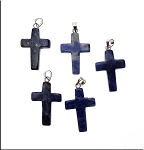Bailed Lapis Lazuli Cross Pendant