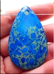 Blue Imperial Sea Sediment Jasper Teardrop Gemstone Pendant Bead