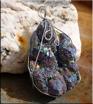 Wrapped Large Sparkling Chalcedony Rose 66x40mm