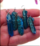 Blue Aura Crystal Pendant
