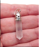 Rose Quartz Point Pendant, 28x7mm
