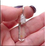 Quartz Crystal Point Pendant, 30x9mm