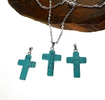 Bailed Turquoise Cross Pendant
