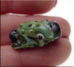 Lampworked Gecko Bead | Art Glass Bead | Lizard Bead