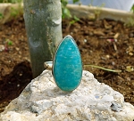 ZSOLD / Amazonite Ring Size 9, Sterling Silver Amazonite Ring