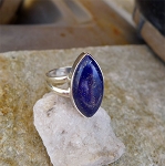 ZSOLD / Sterling Silver Lapis Lazuli Ring Size 9