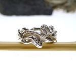 Sterling Silver Snake Puzzle Ring - 4-Band Gimmal Wedding Ring