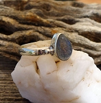 Labradorite Ring - Sterling Silver and Genuine Teardrop Labradorite Gemstone