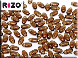 Smoky Topaz Czech Rizo Beads