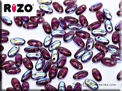 Amethyst AB Czech Rizo Beads