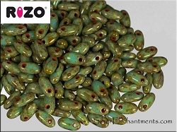 Picasso Turquoise Rizo Beads