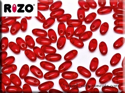 Red Ruby Czech Rizo Beads