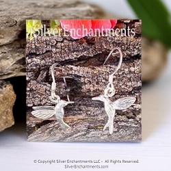 3D Sterling Silver Hummingbird Earrings