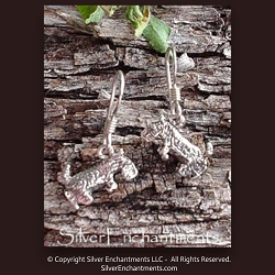 Sterling Silver Schnauzer Dog Earrings