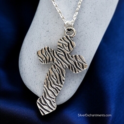 Silver Gothic Cross Necklace