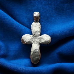 Hammered Cross Necklace