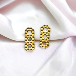 20 Bright Gold 3-Strand Jewelry Separator Bars 13mm